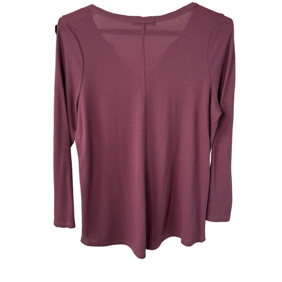 Torrid The Vinyl Icons Def Leppard Light Purple Pink Waffle Knit Long Sleeve Tee - Picture 2 of 9